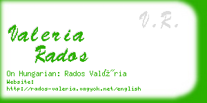 valeria rados business card